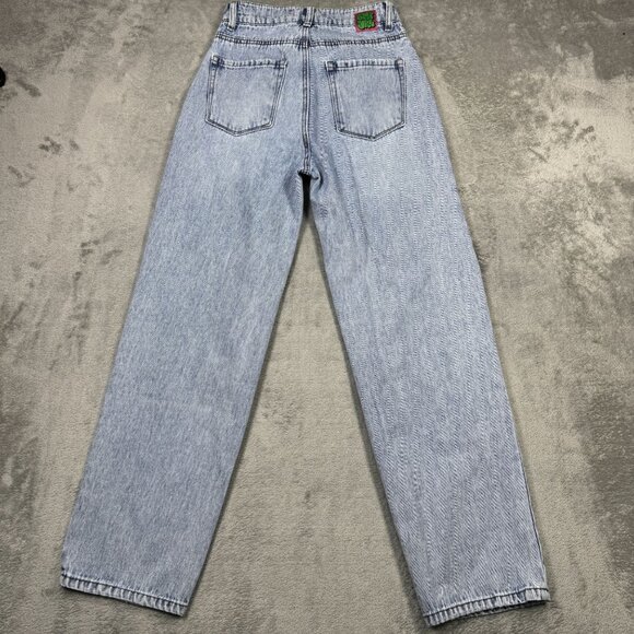 EMPYRE Tori Womens 0 Distressed Y2K Skate Jeans Relaxed Denim High Waist Ripped - Picture 4 of 11